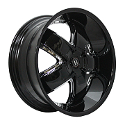 Диск 9.5x20 6x139.7 ET15 D108.1 Harp Y-18 glossy-black__chrome-attachment