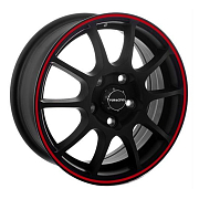Диск 6x15 5x105 ET39 D56.6 TG Racing TGR001 matt_black_red_ring