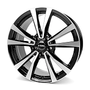 Диск 7.5x18 5x112 ET44 D66.5 Rial M12 Diamant black front polished