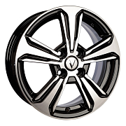 Диск Литой 6x15 PCD 4x100 ET46 D54.1 Вектор K111 Алмаз черный