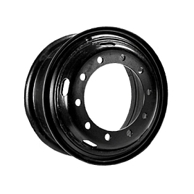 Диск 7.50x20 Accuride DIA 281 PCD 10x335 ET162 11mm (65115-50) Black с кольцом