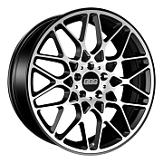 Диск 8.5x19 5x120 ET32 D82 BBS RX Satin Black Diamond Cut