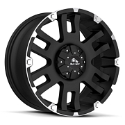Диск 8.5x17 6x139.7 ET25 D106.3 Buffalo BW-004 gloss-black-machined-face