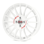 Диск 7x17 4x100 ET40 D68 OZ Racing Superturismo WRC White + Red Lettering