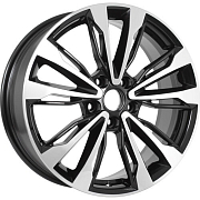 Диск Литой 7x18 PCD 5x108 ET47 D60.1 KDW KD1830 Black_Front_Polished