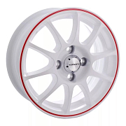 Диск 6x15 5x114.3 ET45 D67.1 TG Racing TGR001 white_red_ring