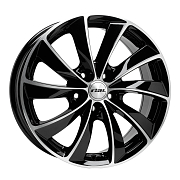 Диск 8x18 5x114.3 ET43 D70.1 Rial Lugano Diamant black front polished