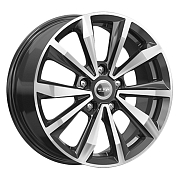 Диск 6.5x16 5x112 ET46 D57.1 K&K КС974 алмаз чёрный