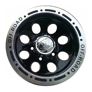 Диск 8x16 6x139.7 ET-5 D110 LF Works Dick LF9096 Черно-серебристый
