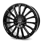 Диск 7.5x18 5x112 ET40 D73 MSW 30 Gloss Black+Diamond Lip