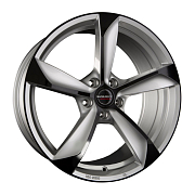 Диск 8.5x19 5x112 ET35 D72.5 BORBET S Silver Black Glossy