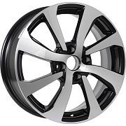 Диск 6x16 4x100 ET37 D60.1 KDW KD1640 Black Front Polished