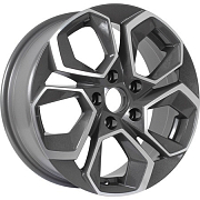 Диск 6.5x16 5x108 ET45 D63.4 KDW KD1620 Grey Front Polished