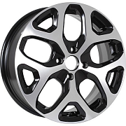 Диск 6.5x16 4x100 ET50 D60.1 KDW KD1637 Black Front Polished