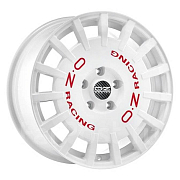 Диск 8x17 5x100 ET48 D68 OZ Racing Rally Racing Race White + Red Lettering
