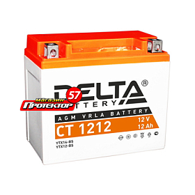 Аккумулятор DELTA Battery Agm 12 А/ч L+ прямая EN180A 150x86x131 Болтовые мото