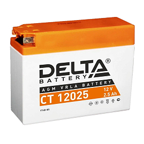 Аккумулятор Delta Battery AGM 2 А/ч R+ обратный EN40A 114x39x87 Болтовые мото