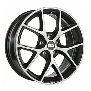 Диск 8x18 5x108 ET42 D70 BBS SR Vulcano grey diamond cut