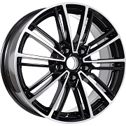 Диск 7x17 5x112 ET40 D57.1 KDW KD2730 Black Front Polished