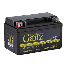 Аккумулятор Ganz AGM 7 А/ч L+ Прямая полярность EN170A 152x87x95 Болтовое мото