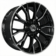 Диск Литой 8x18 PCD 5x120 ET33 D72.56 PDW 5438 Gloss Black Machine Edge and Milled Spoke