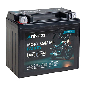 Аккумулятор Arnezi AGM 12 А/ч L+ Прямая полярность EN150A 150x86x130 Болтовое мото