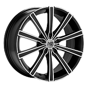Диск 8x18 5x110 ET38 D75 OZ Racing Lounge 10 Matt Black + Diamond Cut