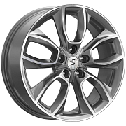 Диск Литой 7x18 PCD 5x114.3 ET45 D66.1 Premium Series КР001 Diamond Gloss Graphite