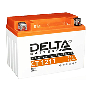 Аккумулятор Delta Battery AGM 11 А/ч L+ Прямая полярность EN210A 151x86x112 Болтовое мото