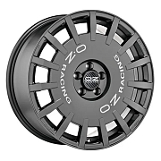 Диск 7.5x18 5x112 ET35 D75 OZ Racing Rally Racing Matt Graphite + Silver Lettering