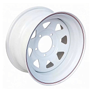 Диск 8x15 5x139.7 D110 redBTR Штамп Белый матовый