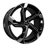 Диск Литой 9x20 PCD 5x112 ET37 D66.45 Hengde 5108 Clear powder gloss black machined face