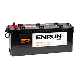 Аккумулятор Enrun Truck 190 А/Ч R+ Обратная полярность EN1250A 510x218x225 Стандартные