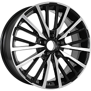 Диск Литой 7x17 PCD 5x114.3 ET45 D60.1 KDW KD1740 Black Front Polished
